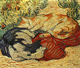 Cats on a Red Cloth by Franz Marc